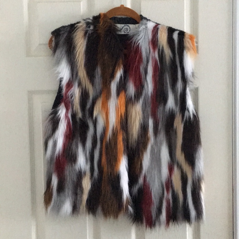 NWOT Anthropologie Faux Fur Vest